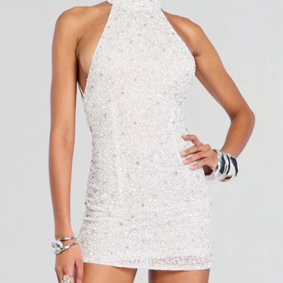 Retrofete White Backless Dress- Great Bridal, NYE, Party Dress! - NEVER  WORN - mordernwear.com